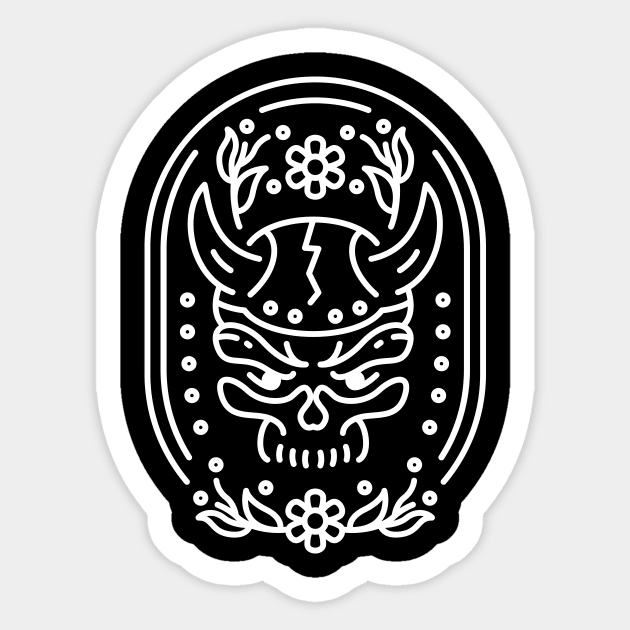 Viking Shield Line (White) Sticker by VEKTORKITA